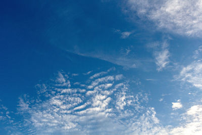 Low angle view of clouds in sky