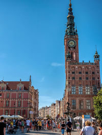 Main street on the old town, gdansk, poland. photo was taken 08.08.2020