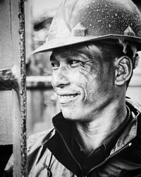 Portrait of smiling man outdoors