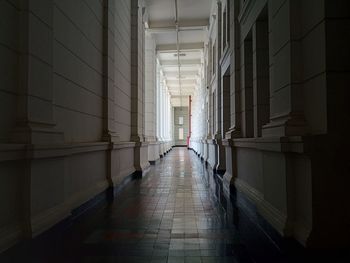 Empty corridor of building