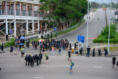 People on city street