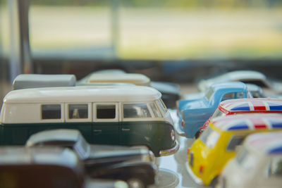 Close-up of toy car