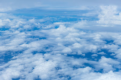 Aerial view of clouds against blue sky