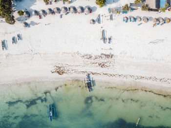 Aerial view of tanjung aan beach, lombok,indonesia