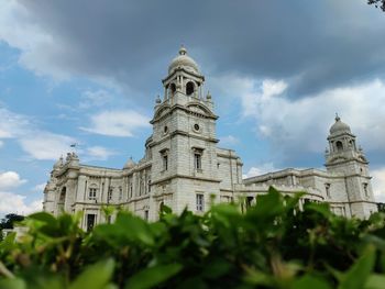 Low angle view of historic building against sky