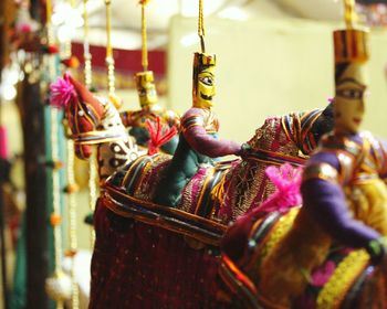 Close-up of statue against blurred background