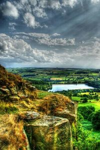 Scenic view of landscape against cloudy sky