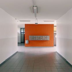 Empty corridor of building