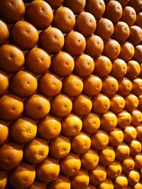 Full frame shot of oranges at market