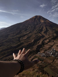 Scenic view of mountain against sky