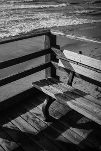 High angle view of pier over sea