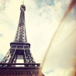 Low angle view of eiffel tower