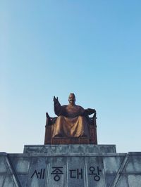 Low angle view of statue