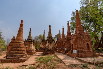 Panoramic view of temple against sky