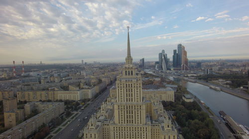 High angle view of eiffel tower