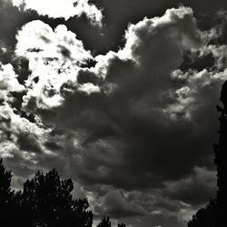 Low angle view of cloudy sky