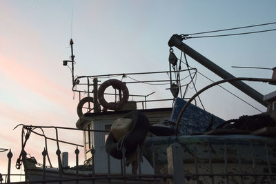 View of ship at sunset