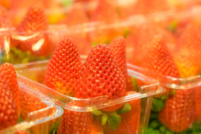 Close-up of chopped fruits for sale