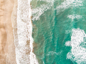 High angle view of beach