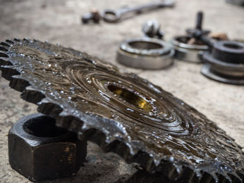 Close-up of water fountain