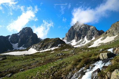 Scenic view of kackar mountains against sky