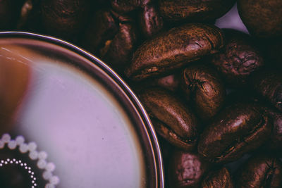 Directly above shot of coffee on table