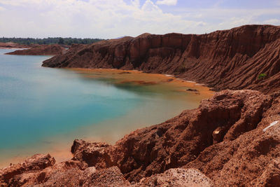 Beautiful view of red hill, bangka island, indonesia