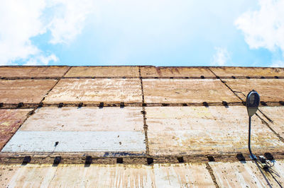 Low angle view of built structure against sky