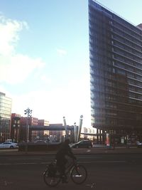 Cars parked in front of building