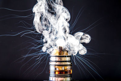 Close-up of water against black background