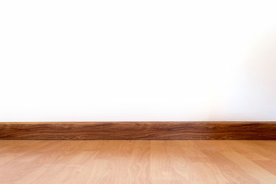 Empty wooden floor at home