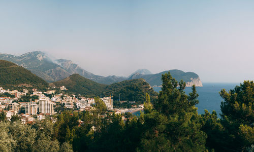 Panoramic view of townscape against sky