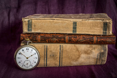 Clock on white wall