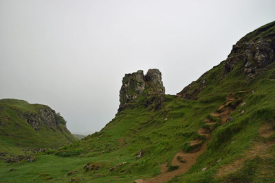 Scenic view of mountains against clear sky