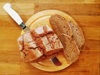 Close-up of bread on table