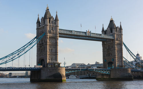 Low angle view of bridge over river