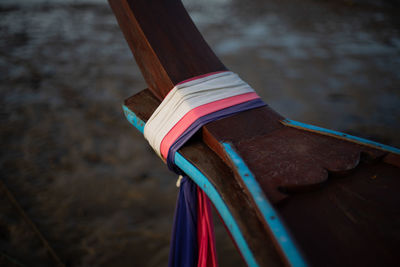 Close-up of multi colored umbrella