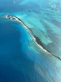 High angle view of sea shore