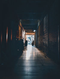 View of empty corridor of building