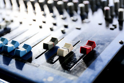 High angle view of computer keyboard