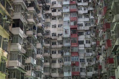 Full frame shot of residential buildings, hong kong