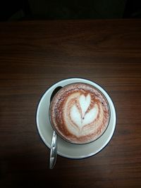 Coffee cup on table