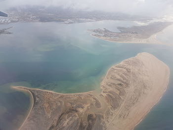 Aerial view of a beach