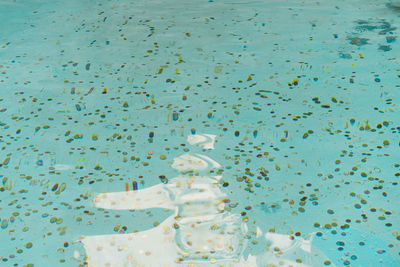 Full frame shot of bubbles in swimming pool