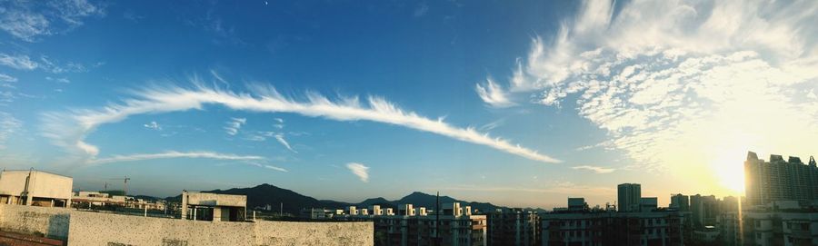 Panoramic view of city against sky