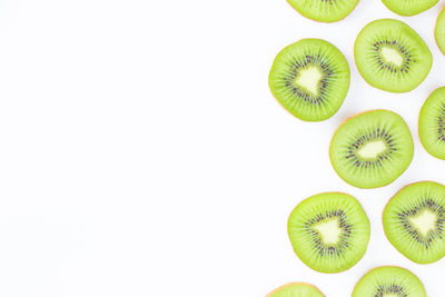 Close-up of fruits against white background