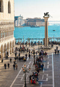 Group of people in front of building