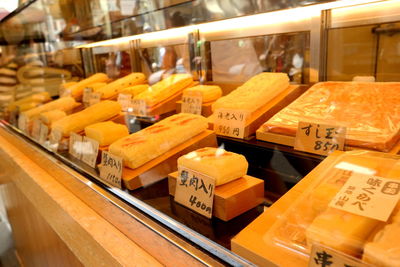 View of market stall in store