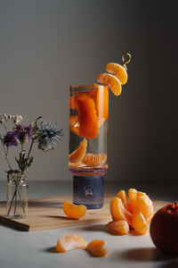Improbable drinks project - tangerine water drink