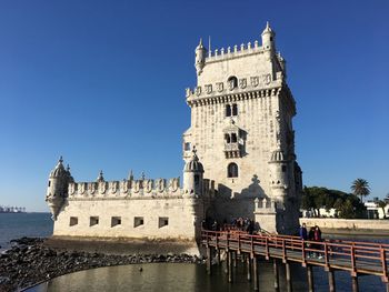 View of historical building against blue sky